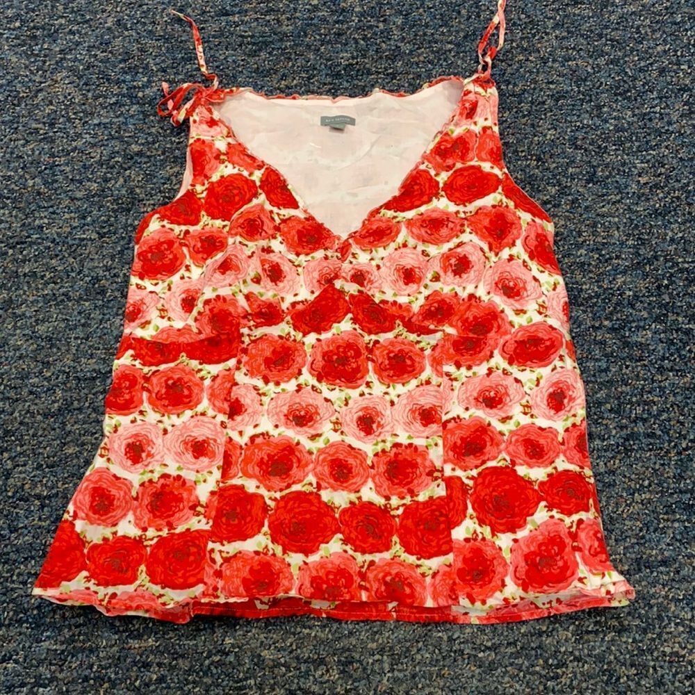 Ann Taylor Floral Cotton Top sz. S